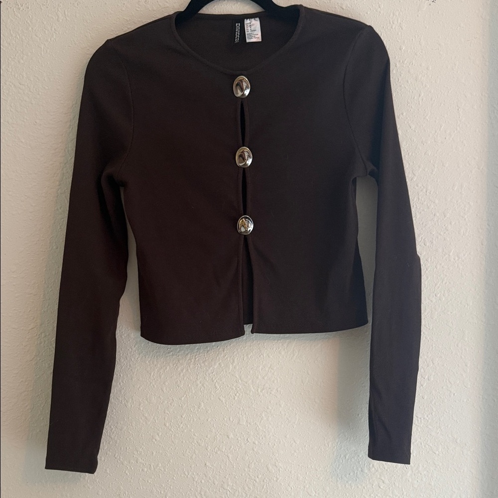 H&M Chocolate Brown Knit Top